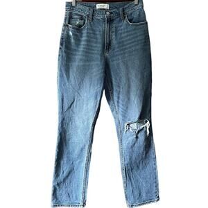 Abercrombie & Fitch Curve Love The '90s Slim Straight Ultra High Rise Jeans 29